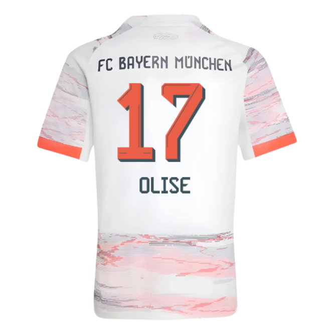 2025-2026 Bayern Munich Away Shirt (Kids) (Olise 17)-SoccerKits Hub | Buy Soccer Jerseys Online